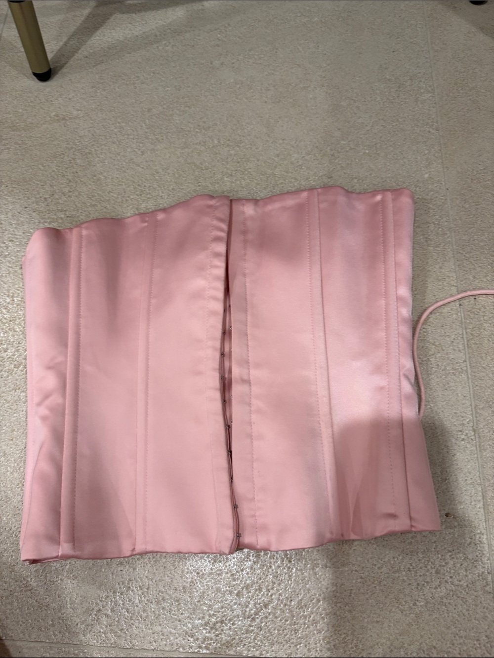 Guizio Pink Satin Corset Top